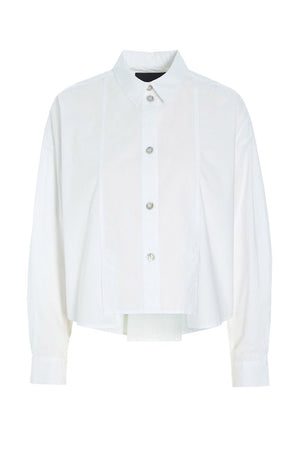 Core bomullsskjorta med veck White - 266-2226-5328