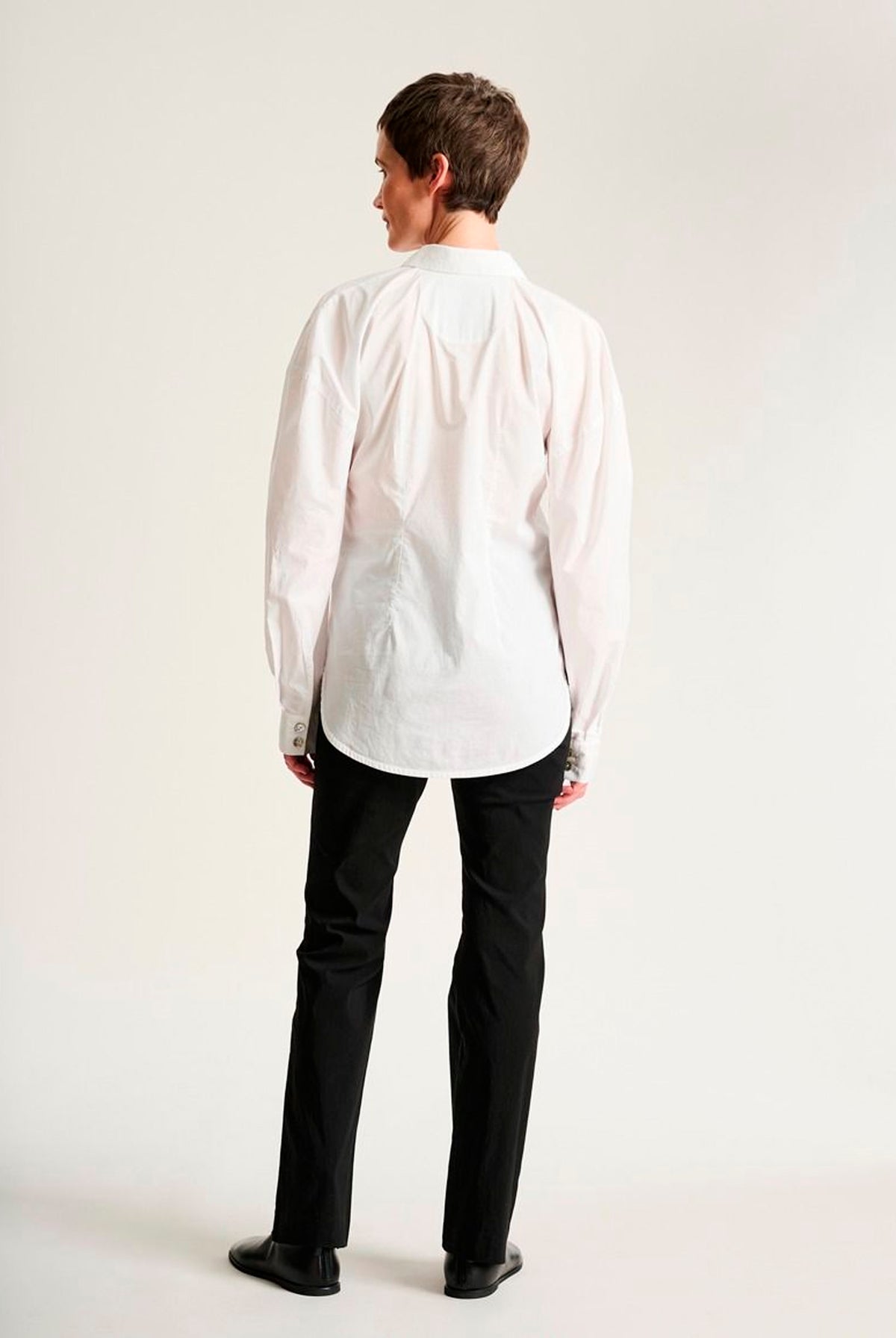 Core cotton skulpturell skjorta White - 266-2226-5864