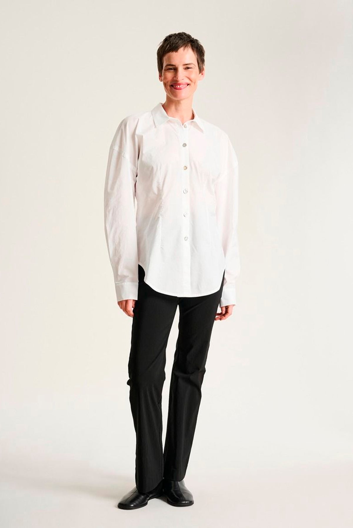 Core cotton skulpturell skjorta White - 266-2226-5864