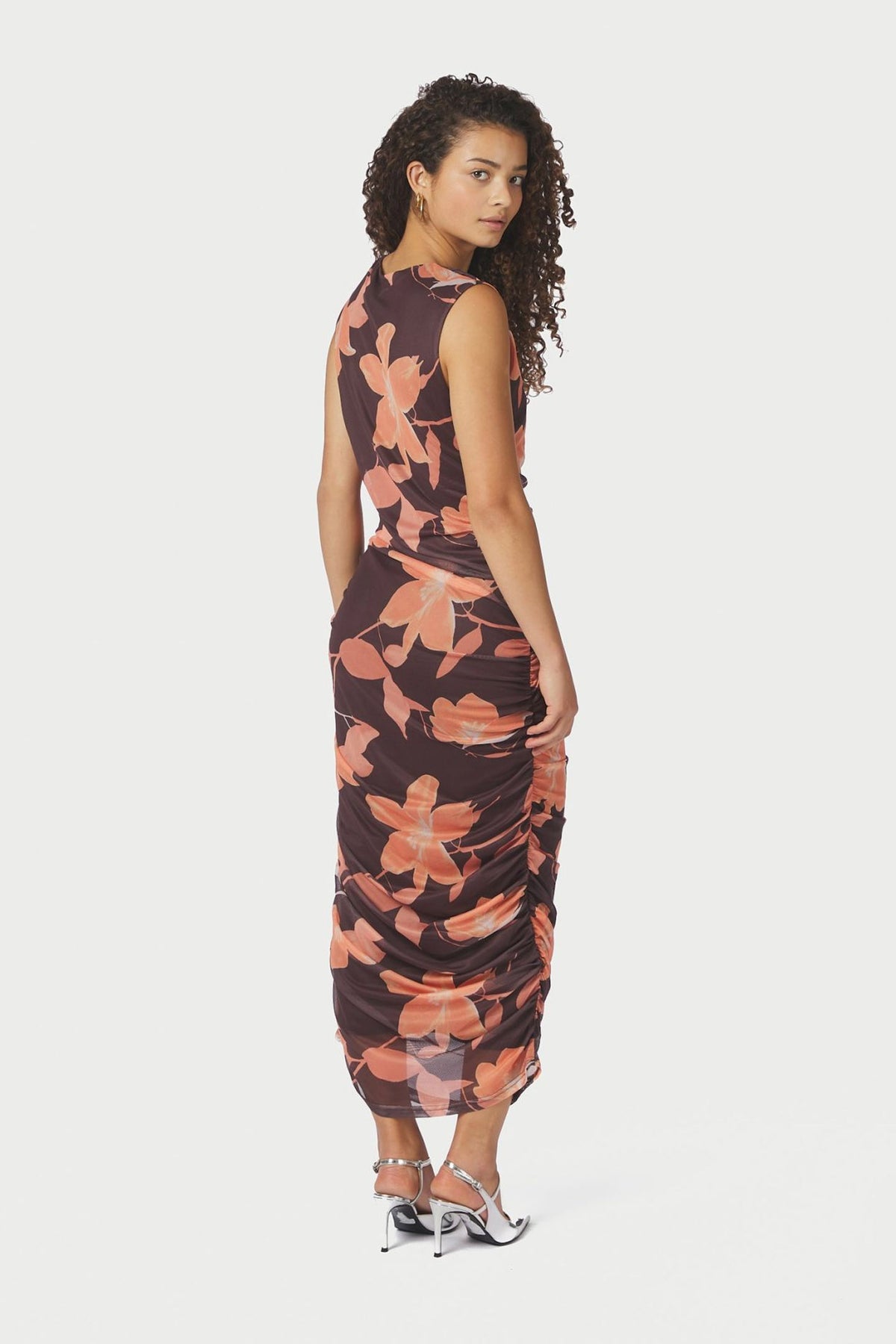 Corilina Flower Mesh Dress Brun - 168542