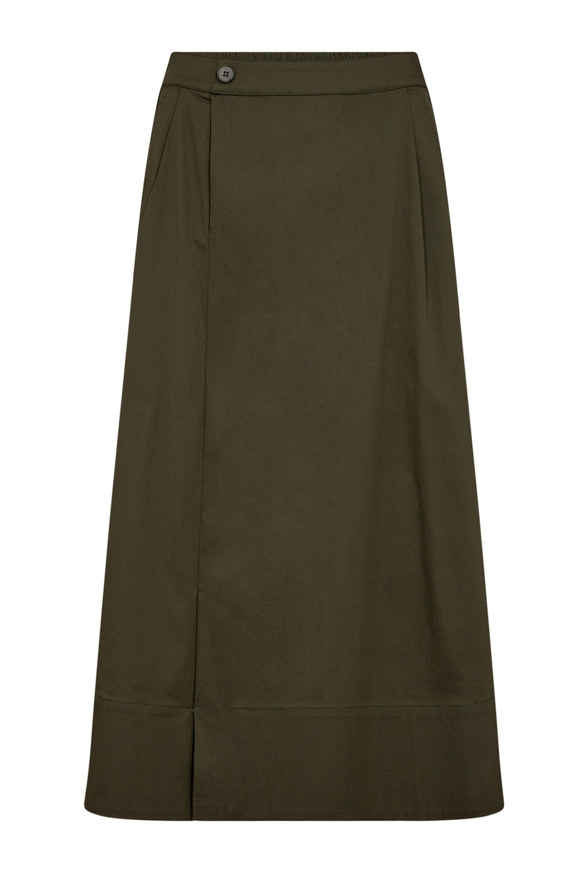 CottonCC Crisp Midikjol 7555-Army - 34151