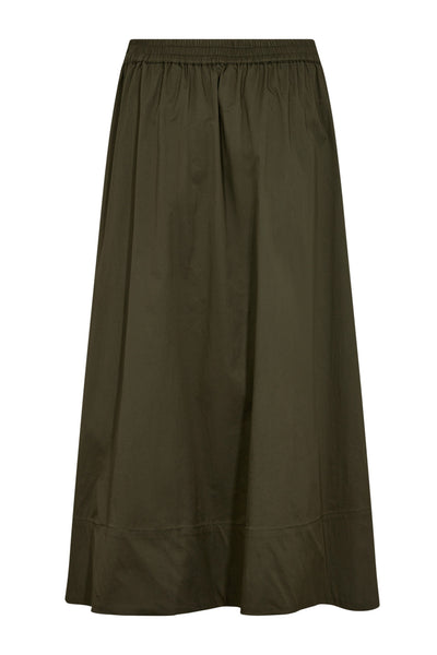 CottonCC Crisp Midikjol 7555-Army - 34151 Thumbnail