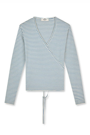 Cotton Stripe Susi LS Top Cobalt - 205493