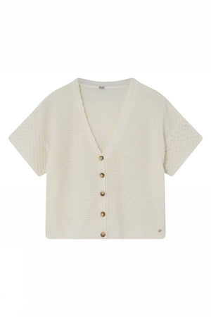 Coya, stickad kofta/cape 1010-Off White - 60400/3790