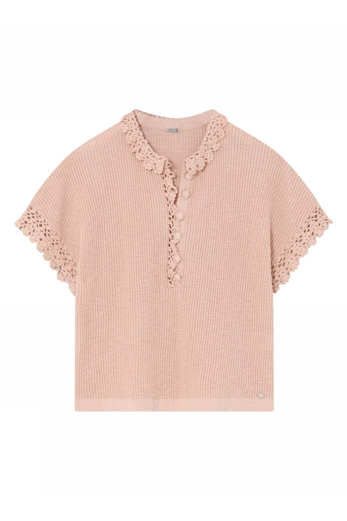 Coya, stickad kofta cape 6033-Peach - 61400/3736