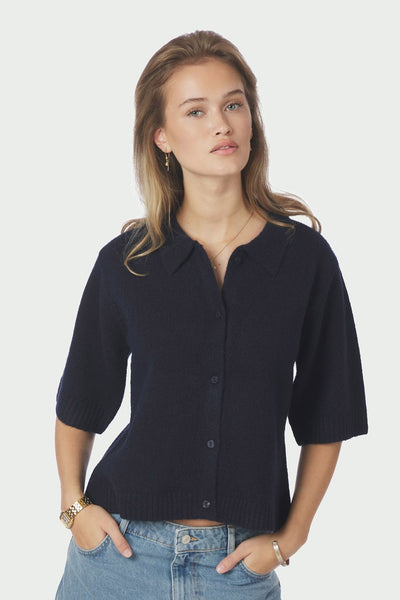 Cunna Knit Blouse Navy - 166251 Thumbnail