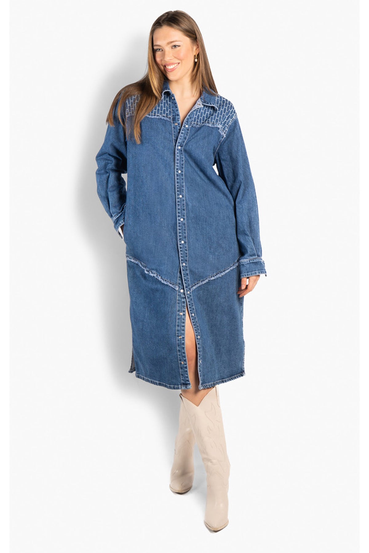 DHARMA Klänning 9501 Light Wash Blue Denim - 2610160516