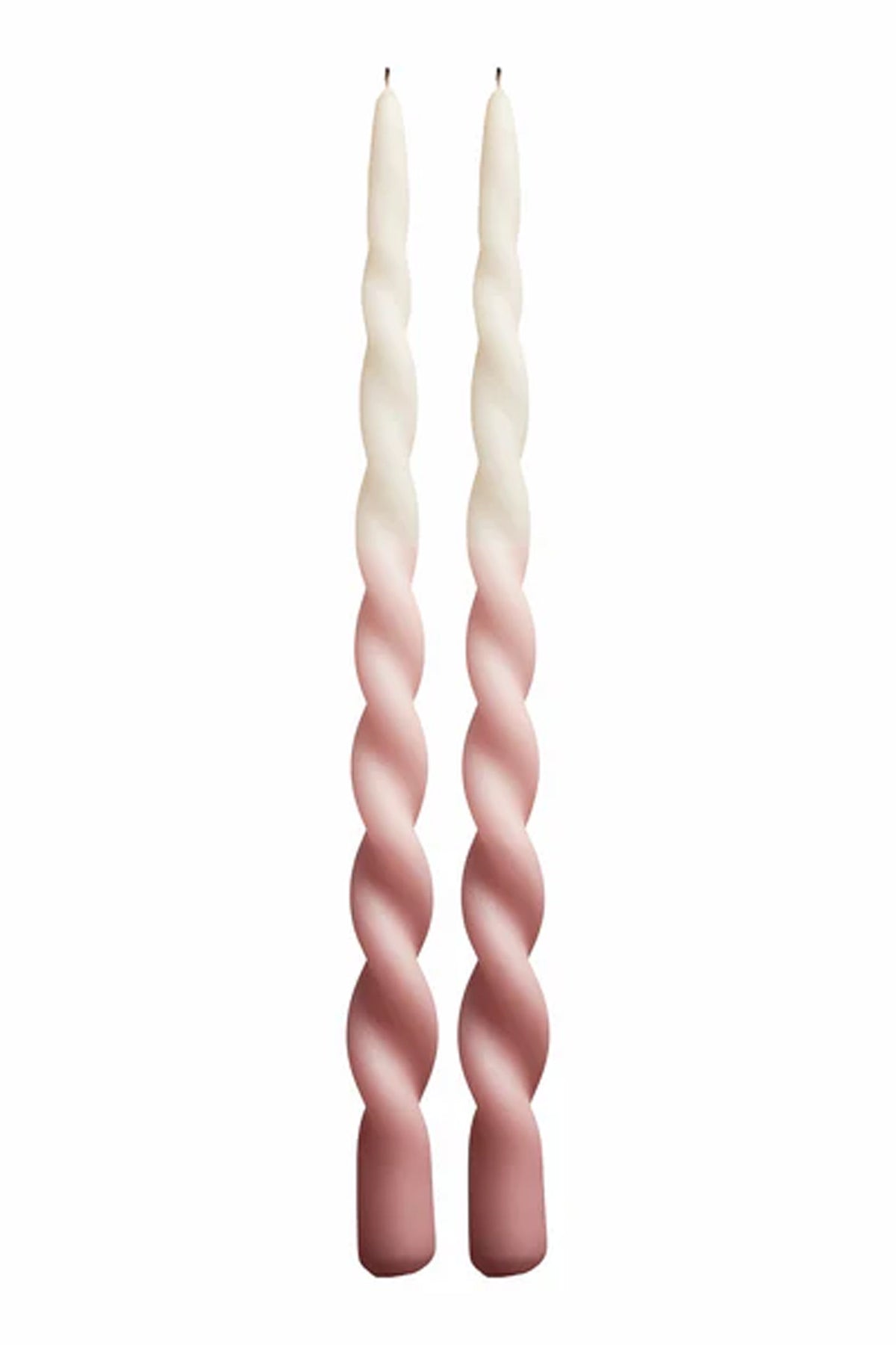 Paia Copenhagen Twist Candle - Ask med 2 - Dip-dye Rose