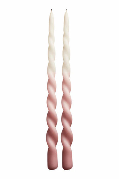 Paia Copenhagen Twist Candle - Ask med 2 - Dip-dye Rose Thumbnail