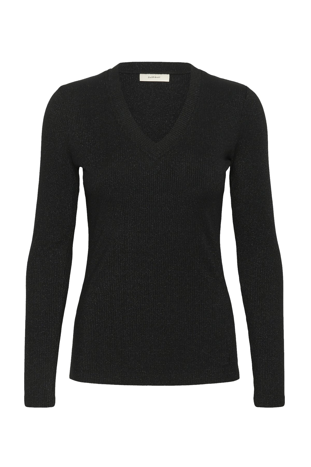 DagnaIW Lurex V-t-shirt Svart Glitter - 30111092