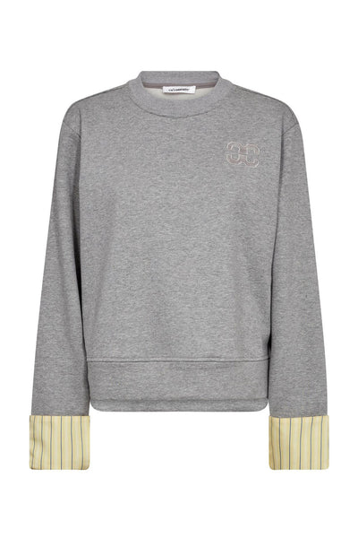 DaniellaCC Blaine Cuff Sweat 57-Gråmelerad - 47008 Thumbnail