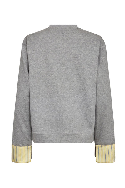 DaniellaCC Blaine Cuff Sweat 57-Gråmelerad - 47008 Thumbnail