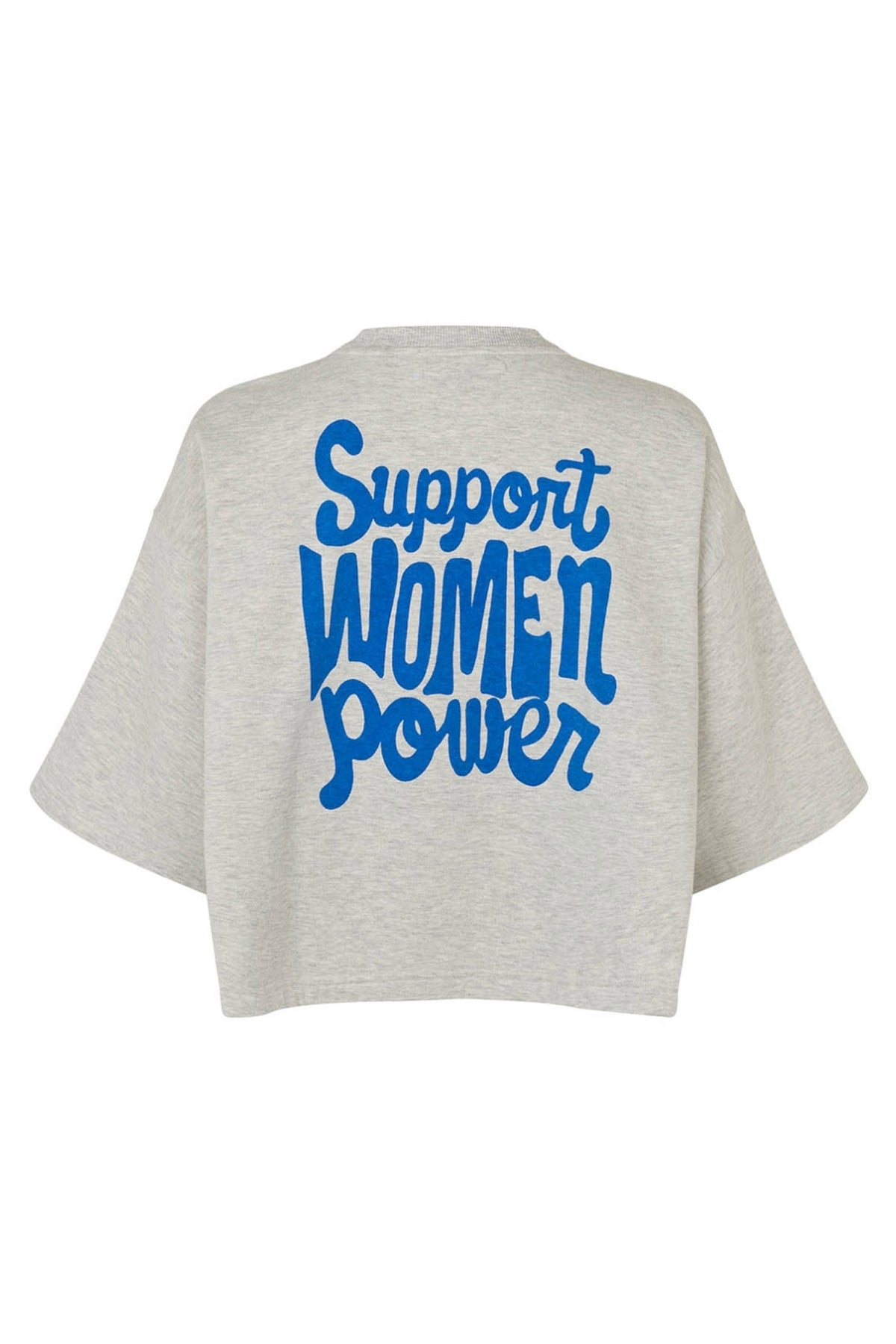 Danll Boxy Sweatshirt 3/4 13 Light Grey Melange - 26426-1079