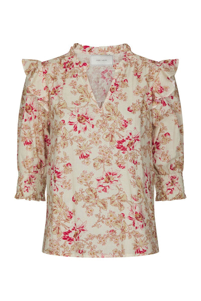 Davina Flower Rose Blouse Rosa - 168297 Thumbnail
