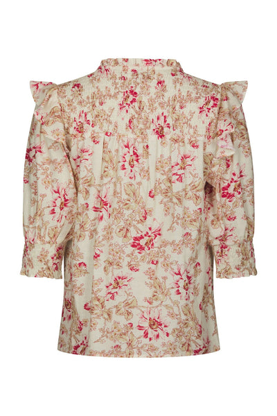 Davina Flower Rose Blouse Rosa - 168297 Thumbnail