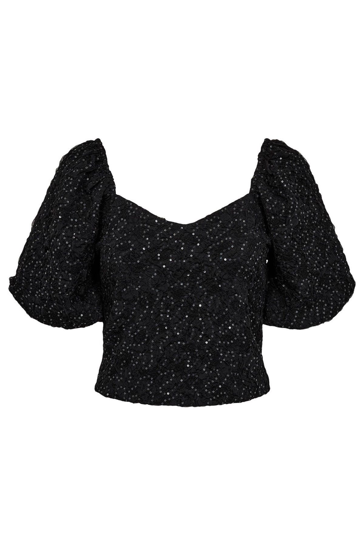 Dazzy Crease Paljetttopp Svart - HL10379