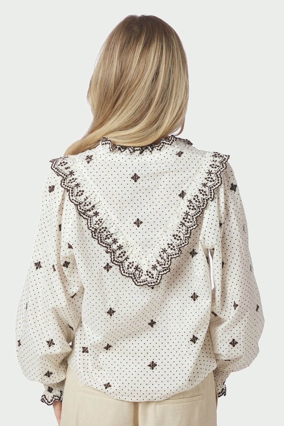 Degas Dot Blouse OFF WHITE - 167708