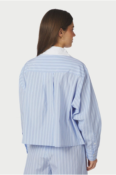 Delfia Stripe Shirt Light Blue Stripe - 169224 Thumbnail
