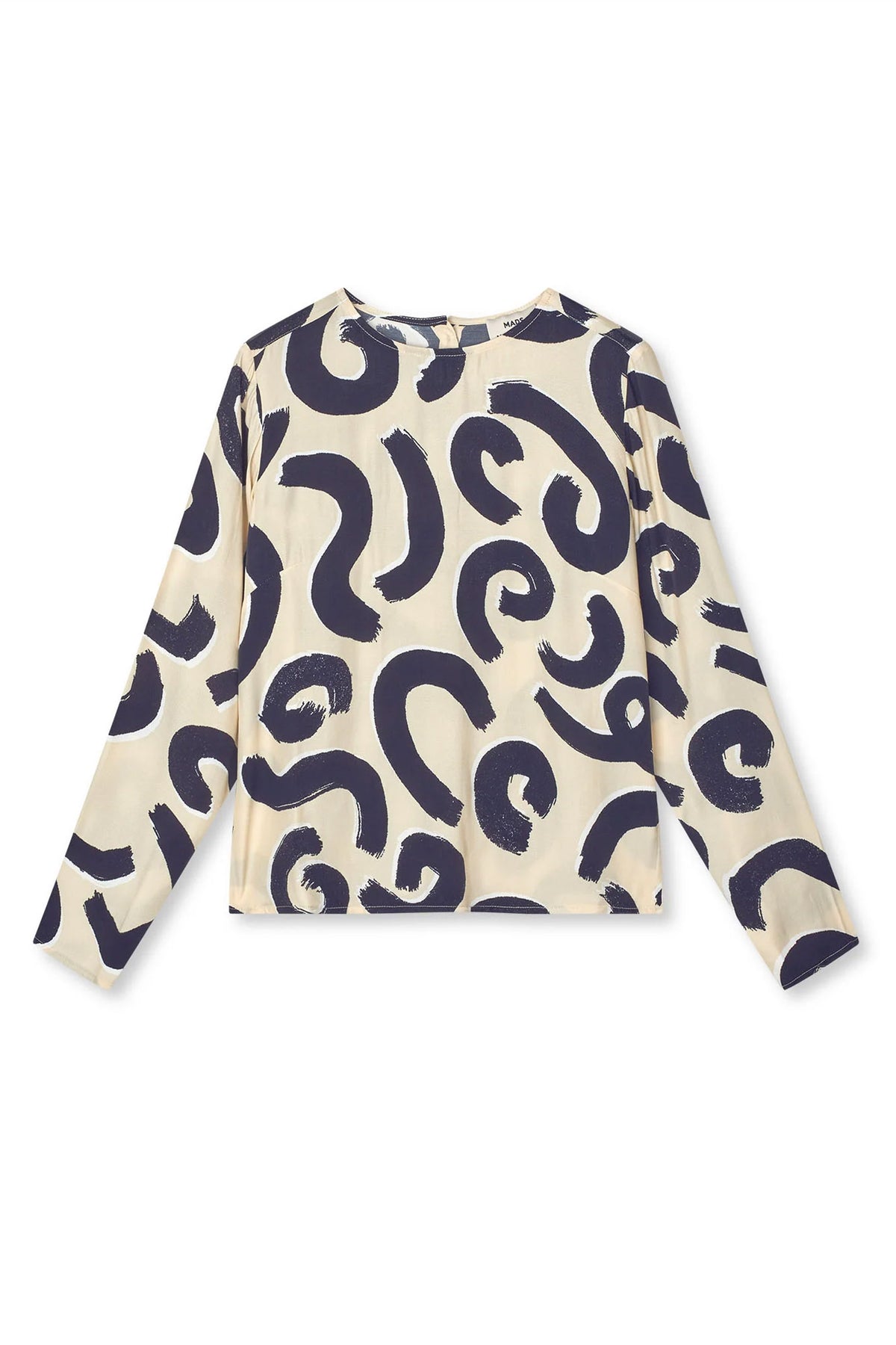 Delicate Twill Flow Top AOP Almond milk - 205491