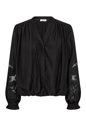 DelinCC Balloon Emb Shirt 65001-Svart - 500204