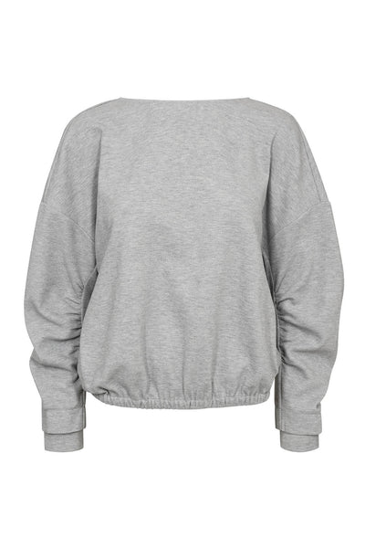 DengiCC Open Back Sweat 57-Grey Melan - 37046 Thumbnail