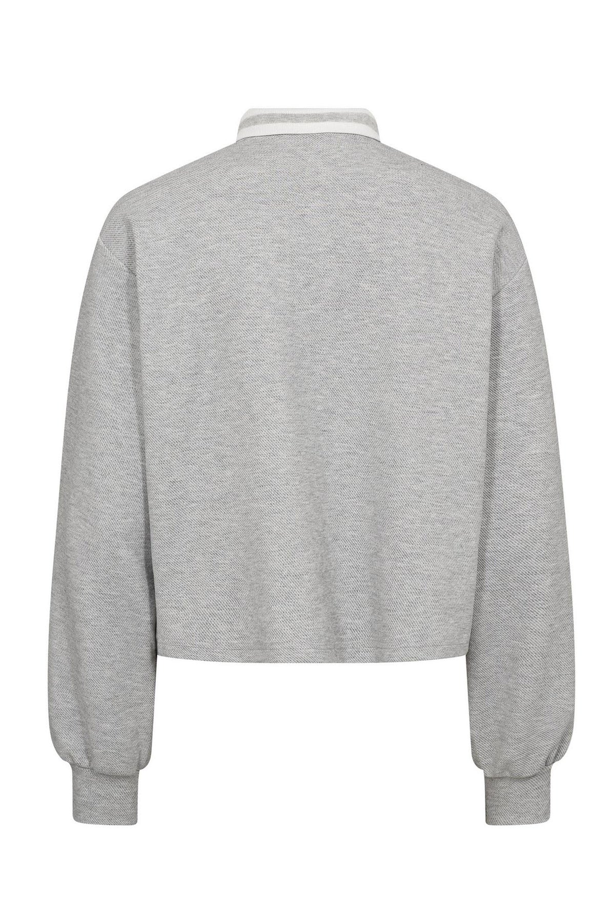 DengiCC Polo Crop Sweat 57-Gråmelerad - 47009
