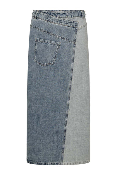 DeniceCC Denim Mix Skirt 552-Denim blue - 44011 Thumbnail