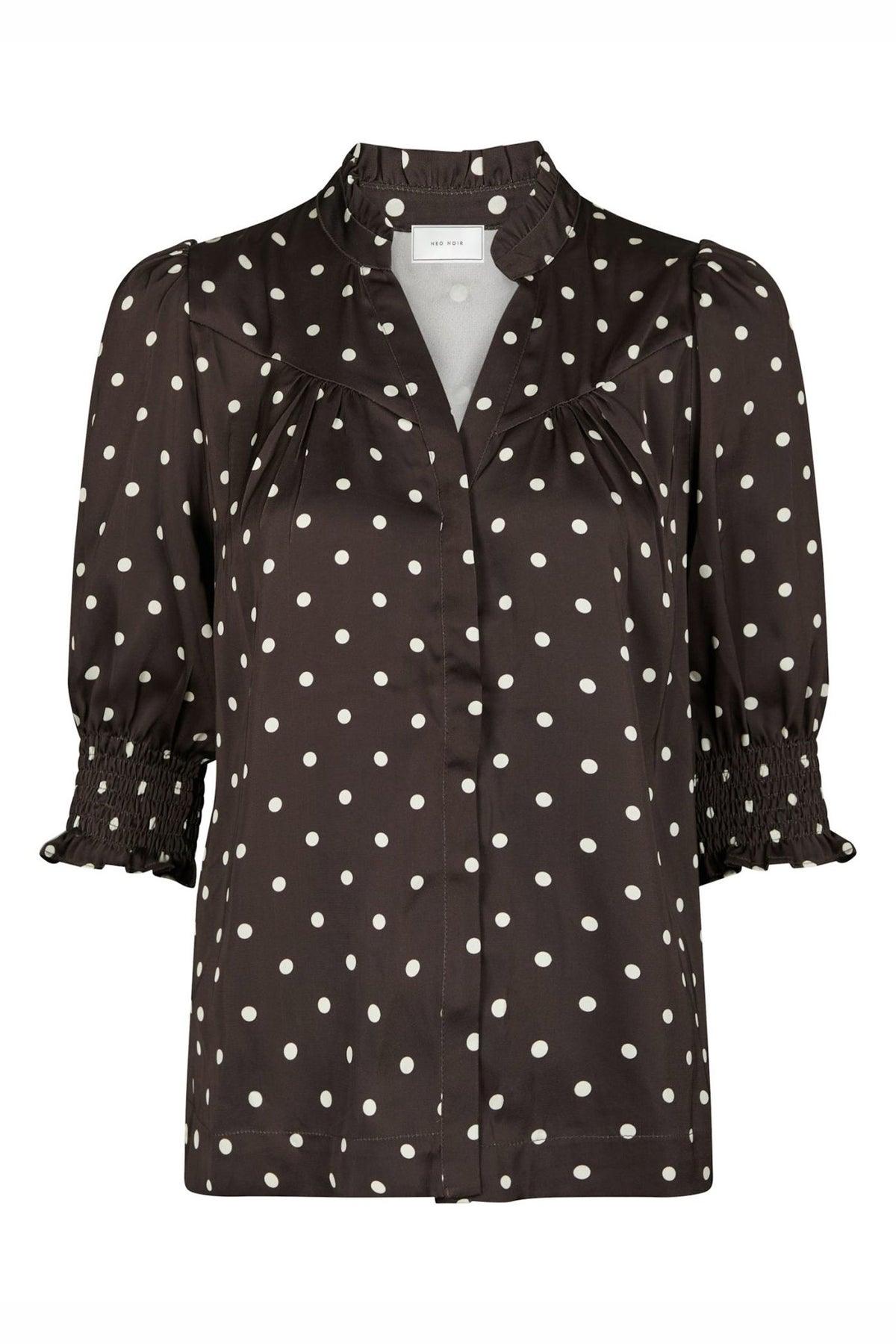 Diana Dot Blouse Mörkbrun - 168484