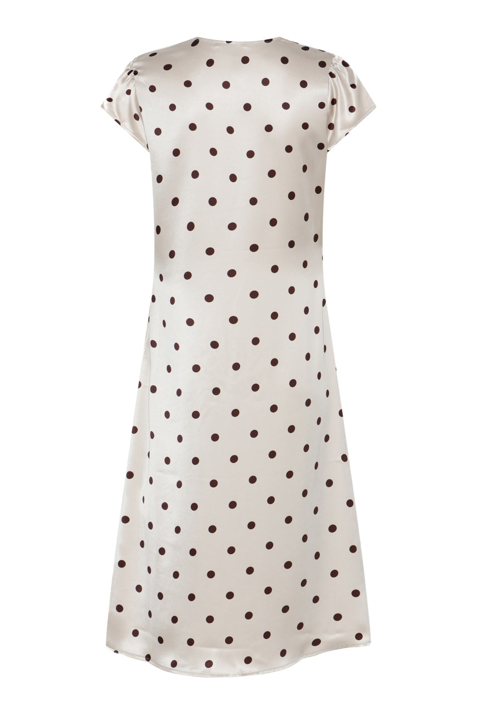 MatzaBBNeema klänning Beige m bruna prickar - BBW5386