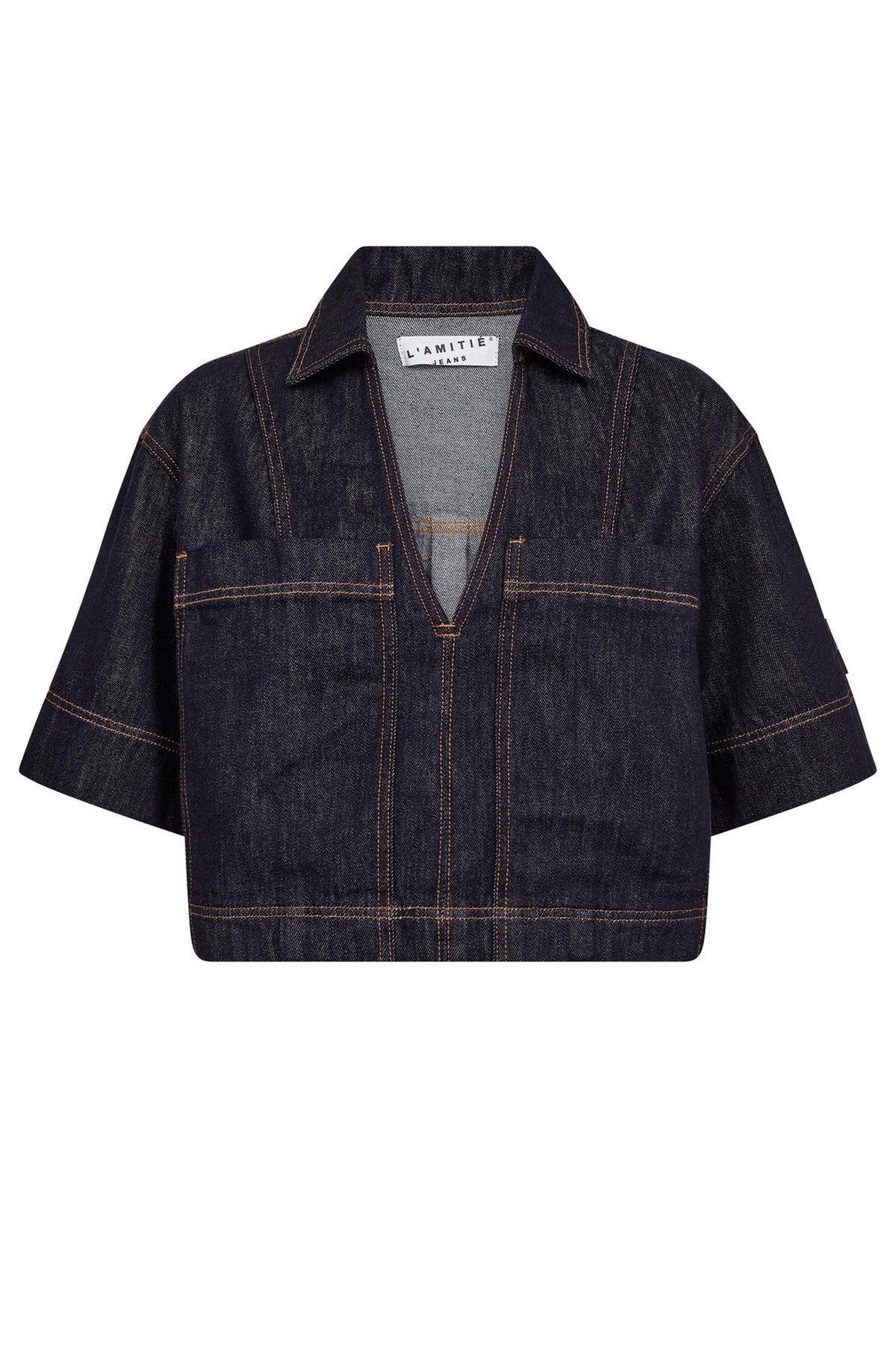 Drew Denim Top Unwashed Obehandlad denim - HL10556