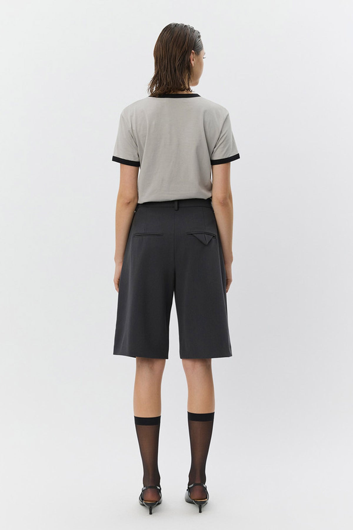 ELSASW BERMUDA SUITING SHORTS 8008 Mörkgrå - S261377