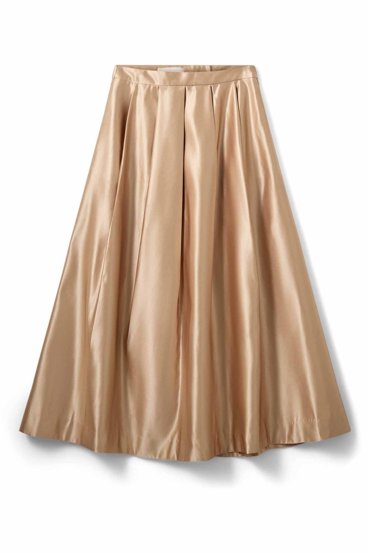 EMMYSW SATIN MAXI SKIRT 7070 Ljusbeige - S261411