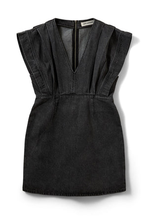 ENYASW MIDI DENIM DRESS 1024 Svart tvättad denim - S262280