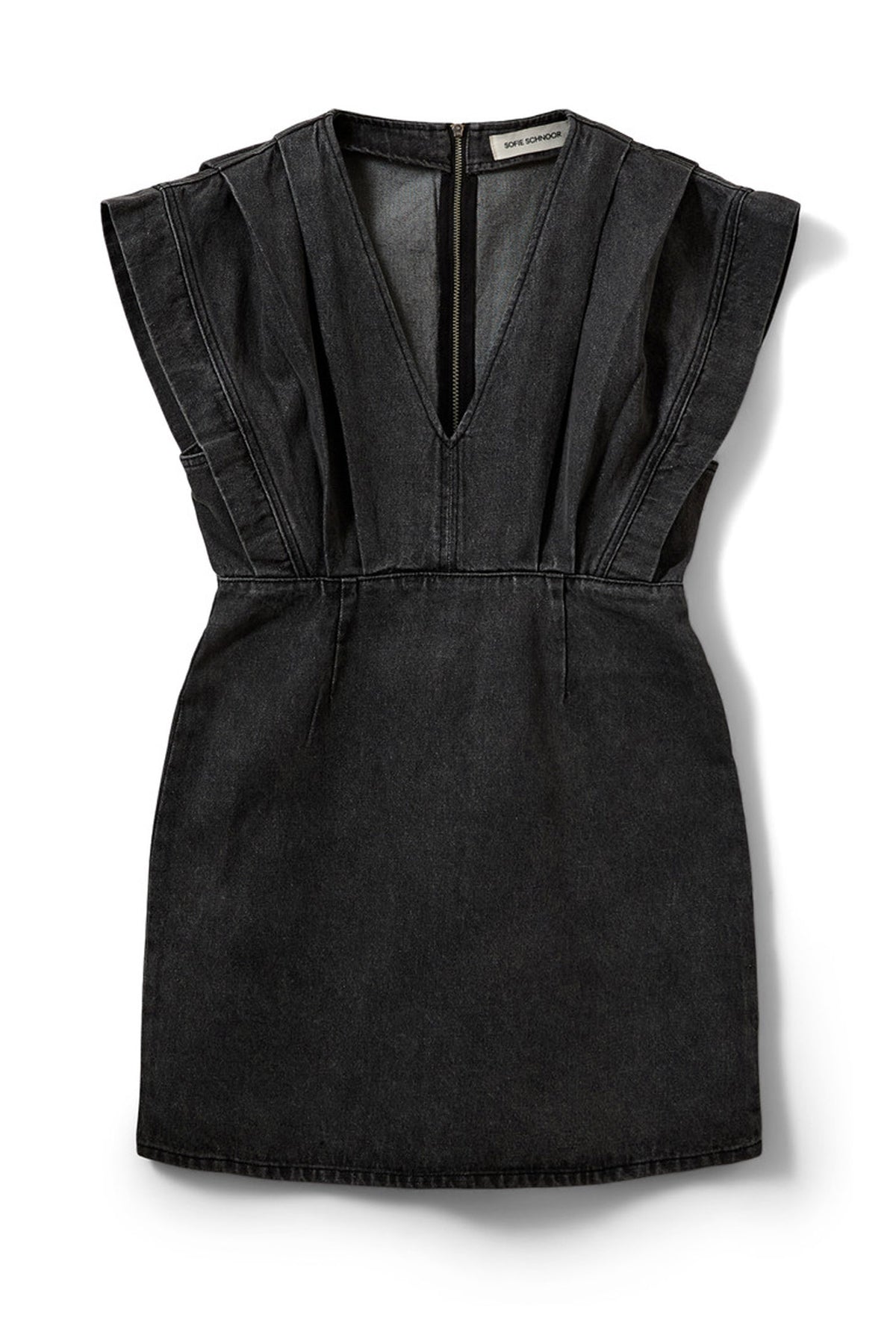 ENYASW MIDI DENIM DRESS 1024 Svart tvättad denim - S262280