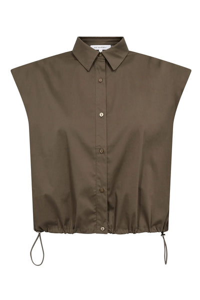 ElaraCC Pleat SS Shirt 60009-Olive - 500255 Thumbnail