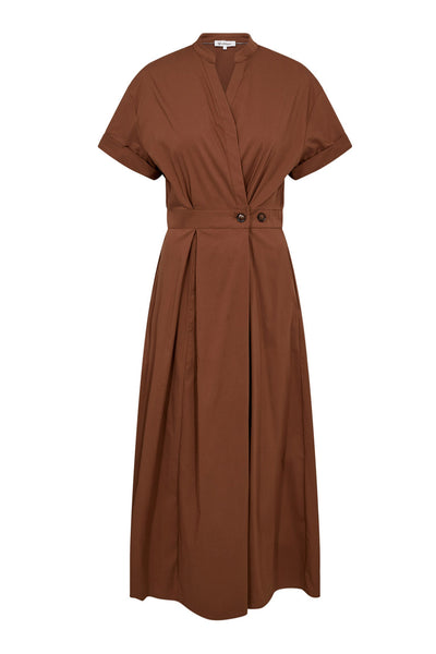 ElaraCC Wrap SS Dress 35-Suntan - 46112 Thumbnail