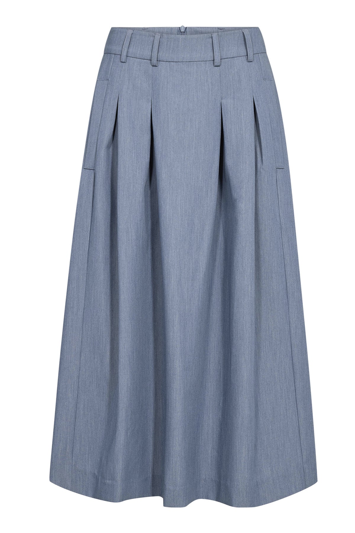 EllyCC Pleated Skirt 586-Dusty Blue - 44043