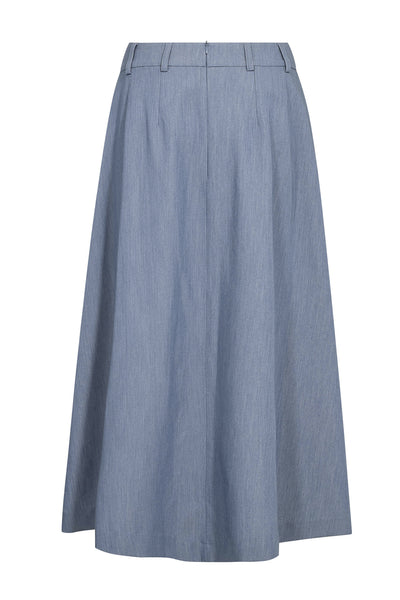 EllyCC Pleated Skirt 586-Dusty Blue - 44043 Thumbnail