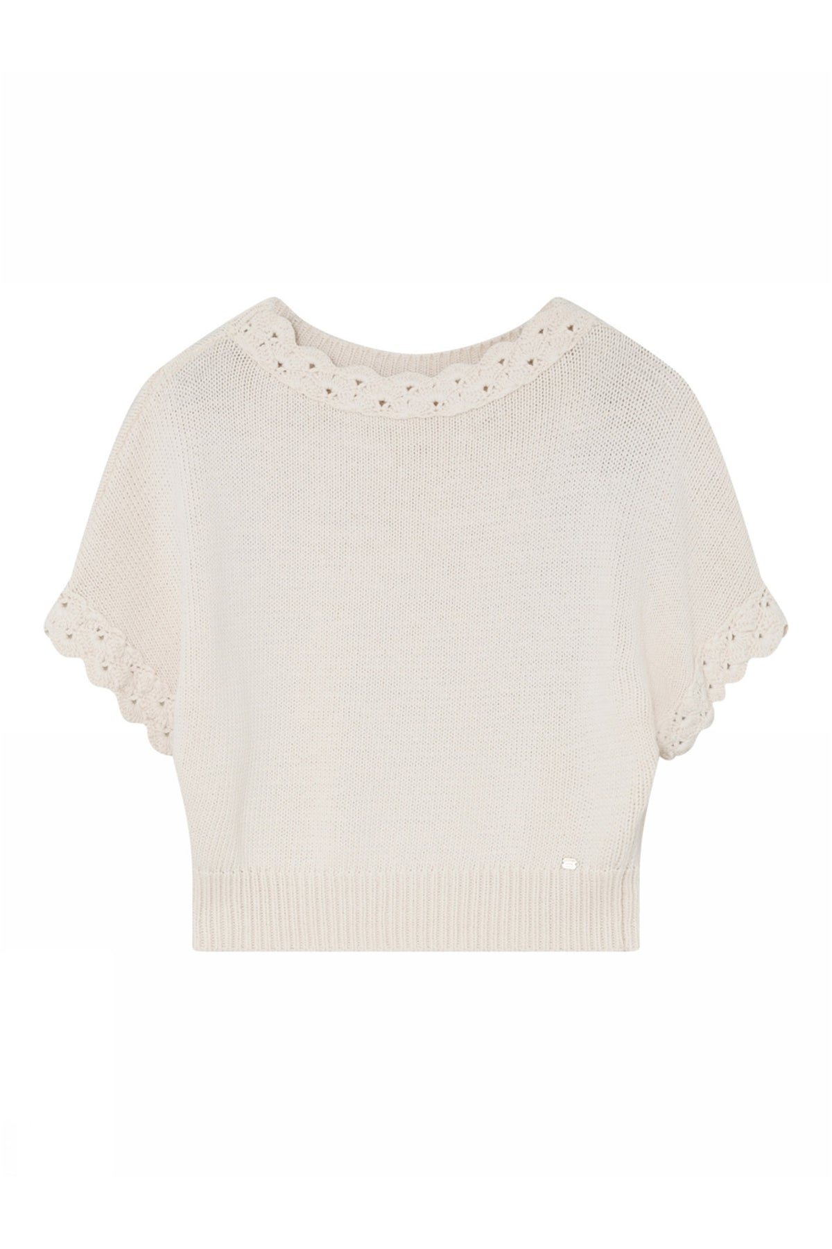 Emmali, stickad cape 1010-Off White - 61405/3795