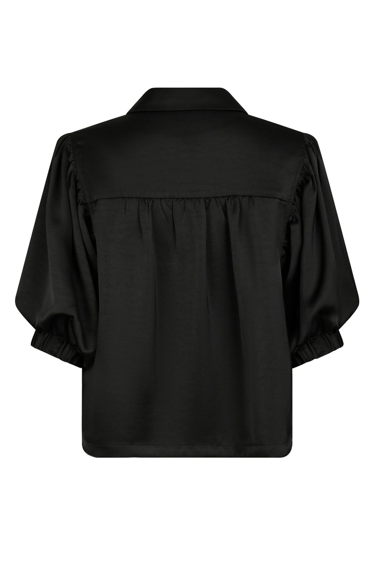 Etta Heavy Sateen Shirt Black - 167036