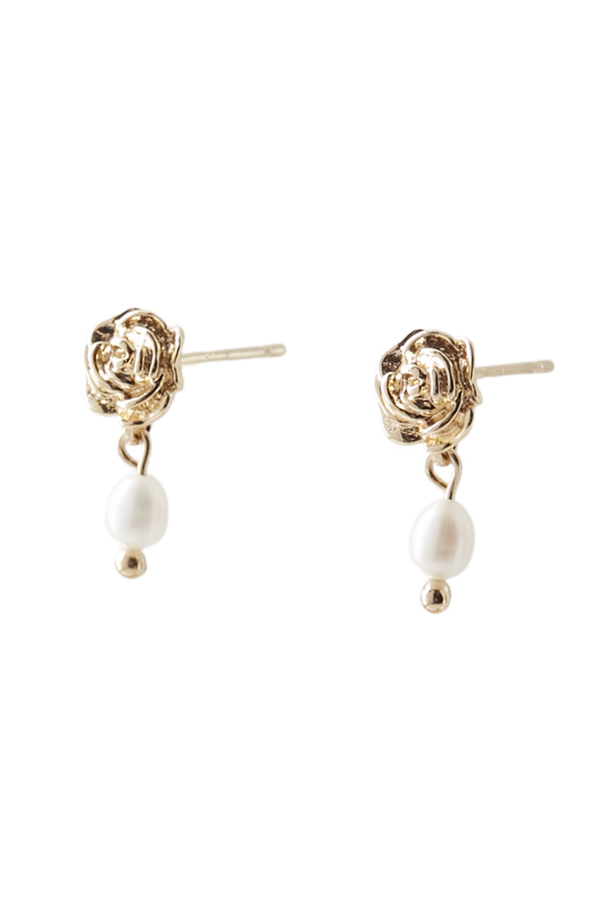 FLOWER EARRING SMALL TILLBEHÖR GULD - FLOWER EARRING SMALL