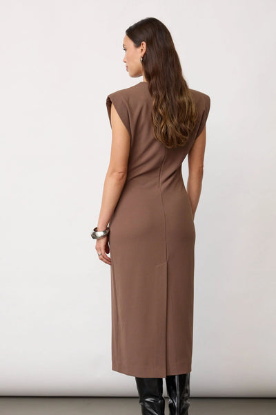 FalconCC Pleat Dress 154-Walnut - 46025 Thumbnail