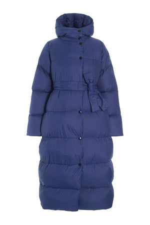 Fjäderdunrock med bälte Twilight Blue 257-2092-5436
