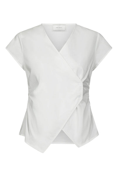 Fidi Poplin Top Vit - 168088 Thumbnail