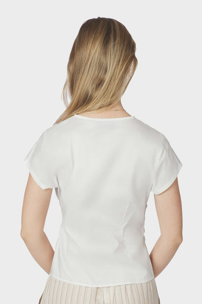 Fidi Poplin Top Vit - 168088 Thumbnail