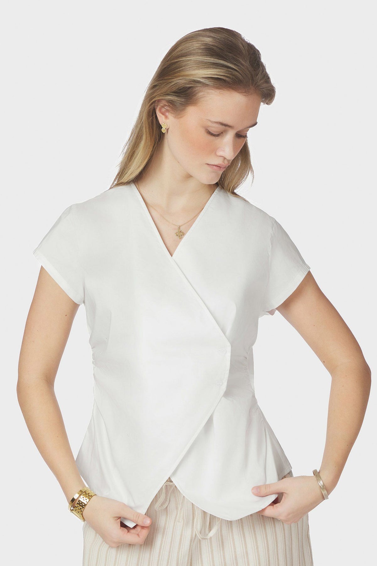 Fidi Poplin Top Vit - 168088