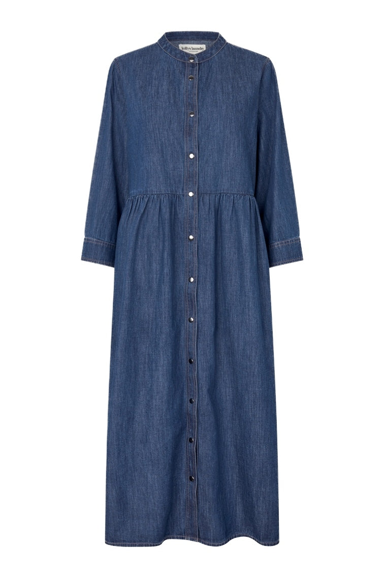 Aliyall Maxi Dress 3/4 MÖRKBLÅ - 26423-3004