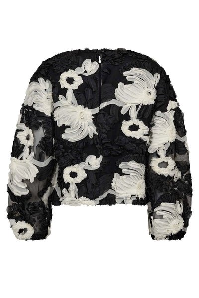 FleurCC Fluffy Blouse 96-Black - 35951 Thumbnail