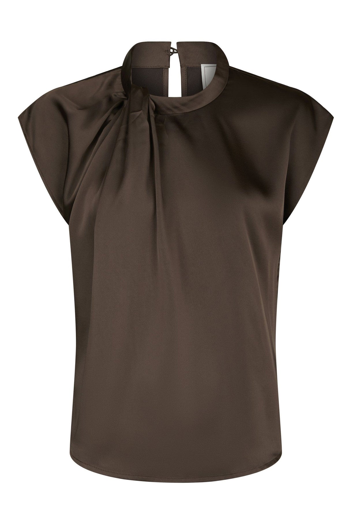 Fleur Drapy Satin Mörkbrun - 160990
