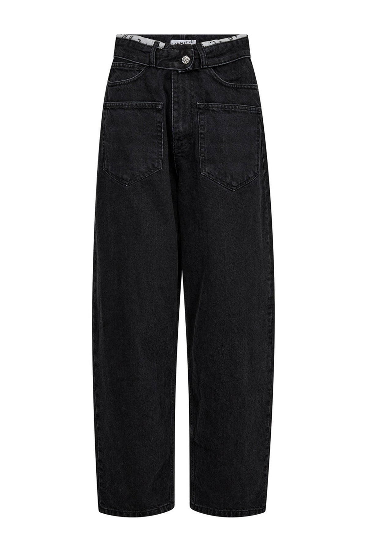 Flip Waist Black Pocket Jeans Black - HL10695